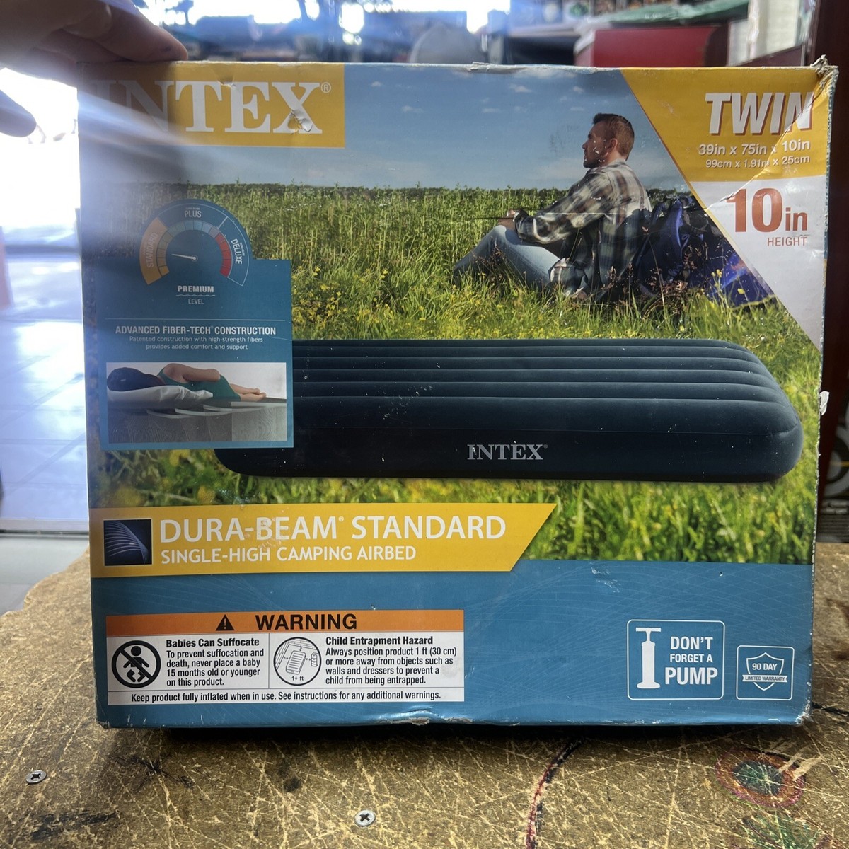 Intex 10 inch Standard Durabeam Airbed, Twin - Green 78257647323 