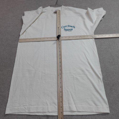 Capt. Tony's Saloon Shirt Medium Beige Vintage Screen Stars Double Sided NEW - Picture 4 of 8