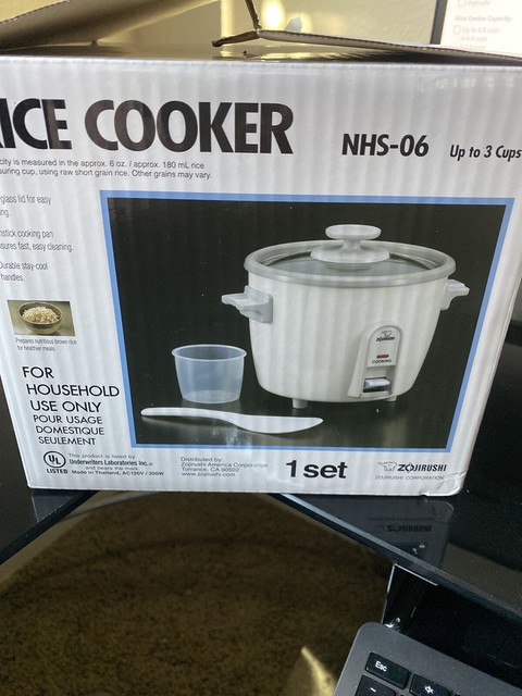 zojirushi nhs 06 3 cup uncooked rice cooker