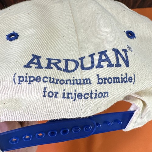 Vintage Letter A Arduan Pipecuronium bromide for Injection Hat Cap Snapback 90s - Picture 12 of 13