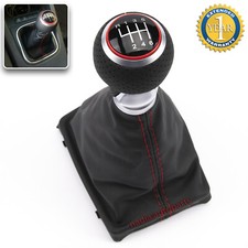 Pomello Leva del Cambio per Audi A4 S4 B8 A5 Q5 6 Marce Nero Pelle con Cuffia