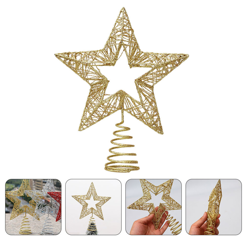 Weihnachtsbaumspitze Stern Mit LED-Beleuchtung - Glitzernde Baumspitze