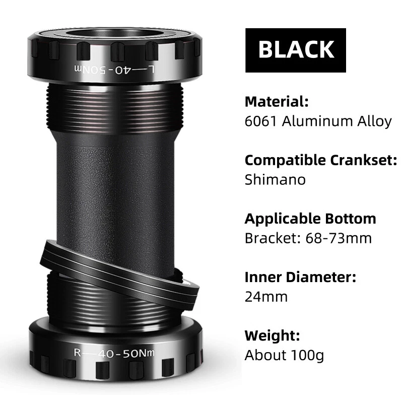 Soporte inferior hueco de aleación de aluminio para bicicleta MTB bicicleta de montaña carretera cojinete sellado Foto 2 de 4