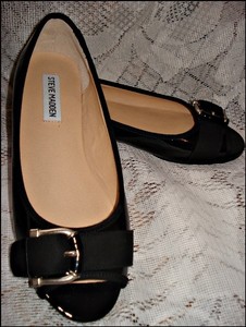 steve madden black patent leather flats