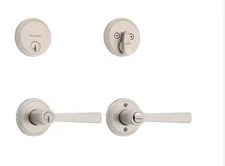 Kwikset Trafford Keyed Entry LEVER Single Cylinder Deadbolt Combo LEVER DOOR