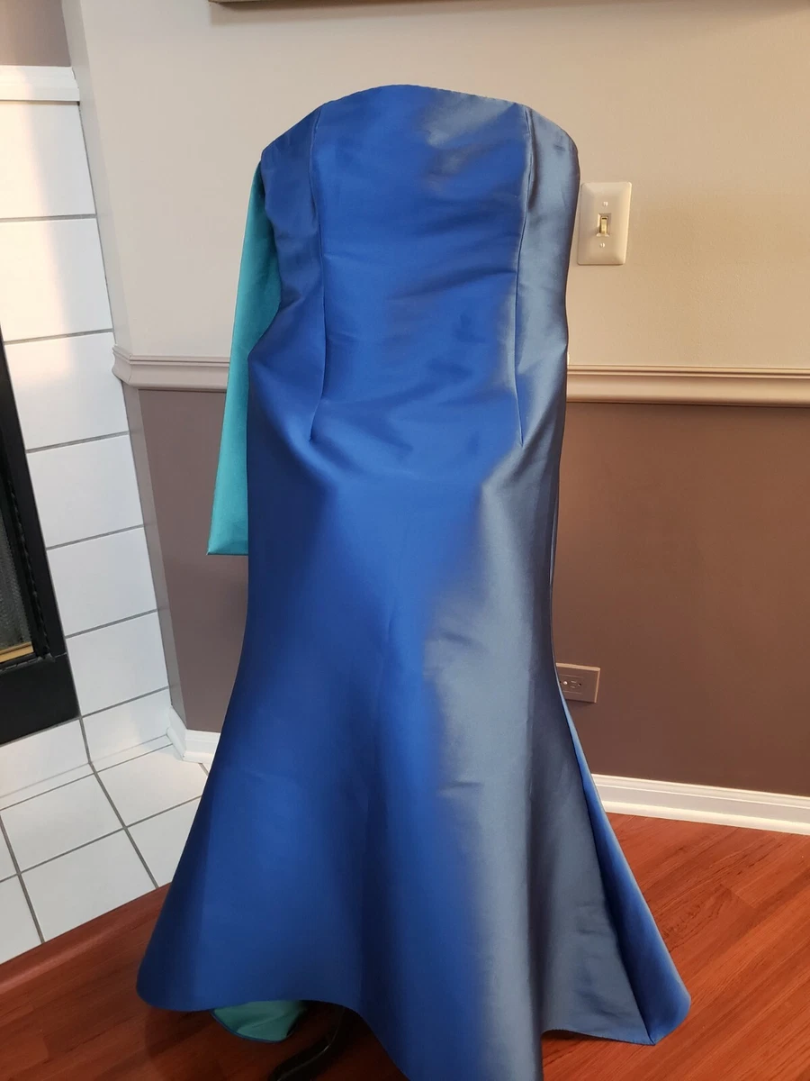 Sachin Babi Women s Blue Gown Prom Dress Size 12 high low