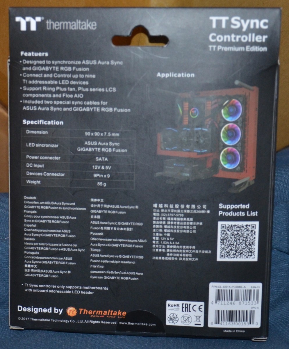 Argb Controller Thermaltake TT Sync RGB Controller - 9 Port SATA ...