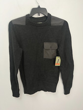 St. John's Bay Outdoor Gray Knit Pullover Sweater Men's Sz Small w/Chest Pocket