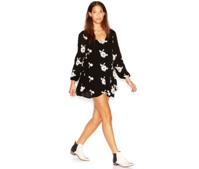 NWT Free People Emma's Long-Sleeve Floral-Embroidered Dress Retail: $148 |  eBay