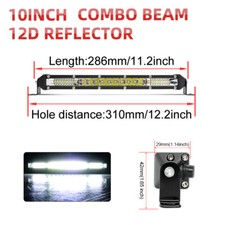 1020304050 Slim Led Light Bar Spot Flood Combo Work Offroad Suv Driving Atv