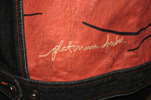Platinum Fubu womens jean denim jacket Size M 12/14 - Picture 6 of 12