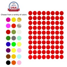 Royal Green 1/2 Inch Round Dot Sticker 13mm Color Coding Marking Adhesive Labels