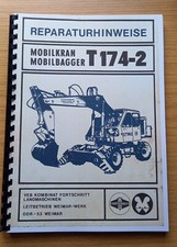 NVA / DDR BAGGER T 174-2  REPARATURHANDBUCH WEIMAR,FORTSCHRITT