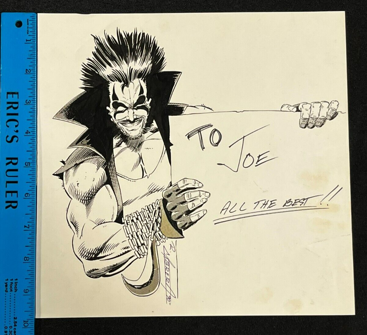 1990 DC Lobo Original Hand Signed Hand Drawn art by Ralph Cabrera