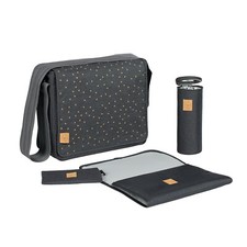 Lassig Casual Messenger Diaper Bag, Triangle Grey