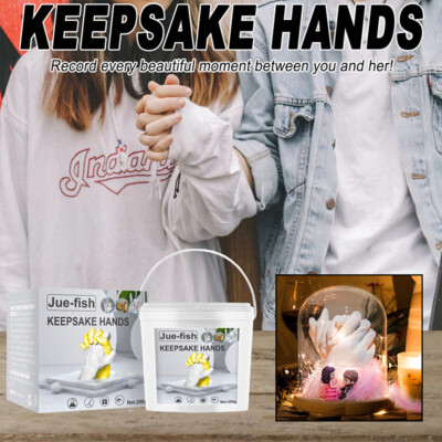 3D Hand Casting Kit DIY Couple Handprint Mold Valentine's Day Anniversary-C,-