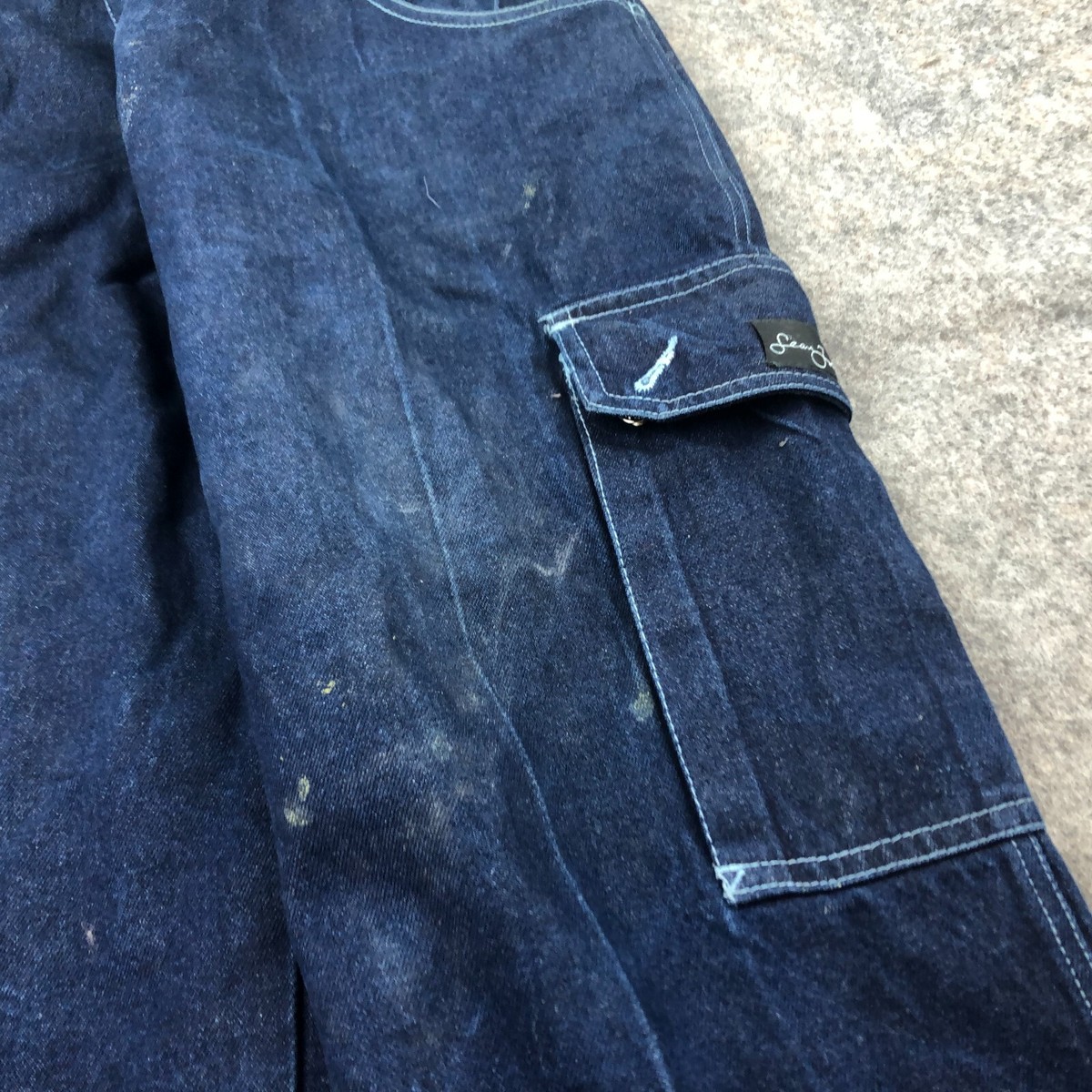 Vintage Sean John Jeans Mens 38 Carpenter Blue Denim Baggy