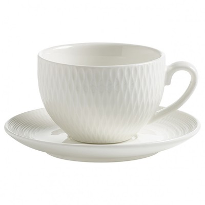 Maxwell & Williams Diamonds round Espressotasse mit Untertasse, Porzellan, DV...