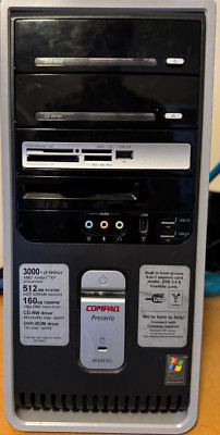 Compaq R3000 Amd64 Vintage Retro Gaming PC Compaq AMD Athlon XP 3000+ Windows 98 SE AS-IS ...
