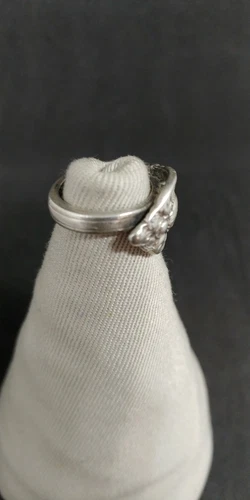 Vintage Ornate Sterling Spoon Antique Fork Womens Ladys Ring  925