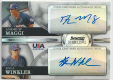 2010 Bowman Sterling Andrew Maggi Kyle Winkler Dual Auto Refractor USA Baseball