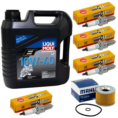 Öl Inspektion für Kawasaki ZX-10 Tomcat ZXT00B 1988-90 Set 4L Ölfilter Zündkerze