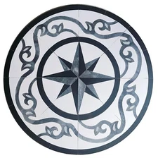 Floor Marble Medallion - 36 inches - Round