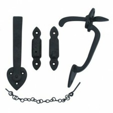 7" Black Antique Cast Iron Cottage Suffolk Thumb Latch