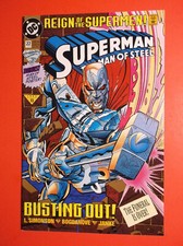 SUPERMAN THE MAN OF STEEL 22 - VF 8.5 - STEEL POSTER INTACT - 1993