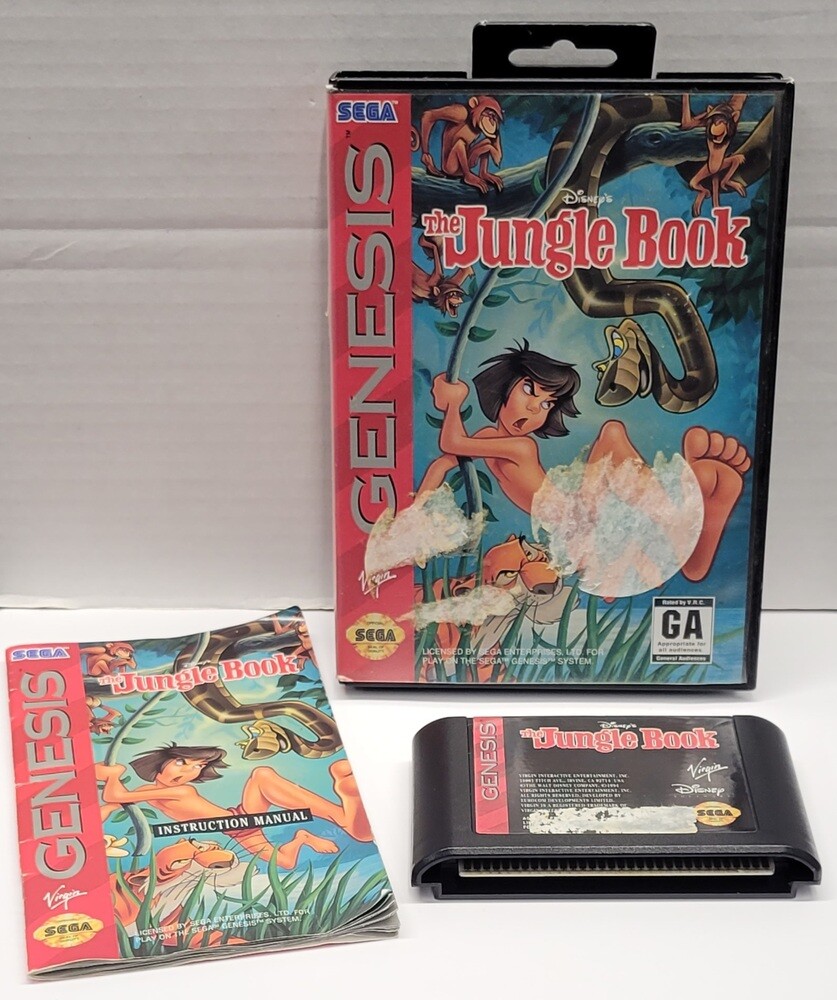 Vintage Sega Genesis The Jungle Book Game Complete With Manual