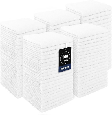 Washcloths Bulk - 100 Pack - Face Towel (12'' X 12''), Highly Soft Wash Cloth and
