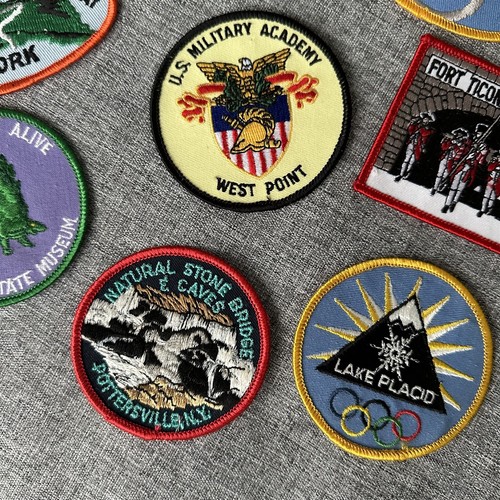 Juego de 8 recuerdos vintage de parche de hierro de la ciudad de Nueva York Whiteface West Point - Imagen 3 de 8