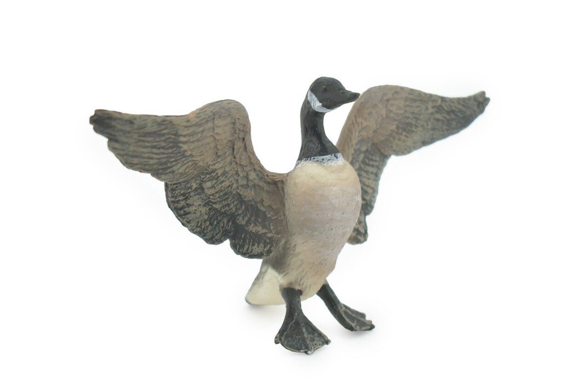 Canada Goose Toy Bird Geese Rubber Realistic Figure Model Gift,