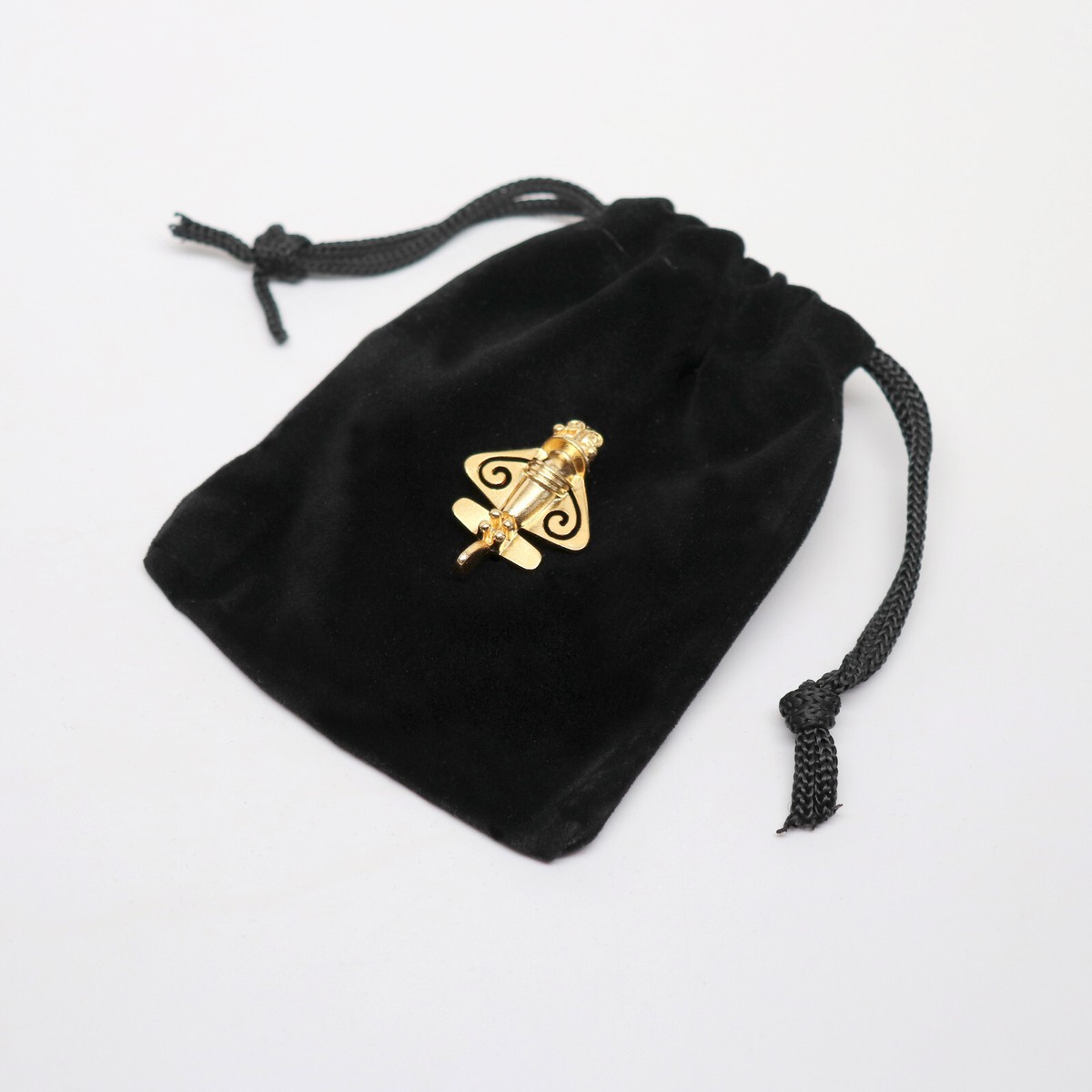 Quimbaya Flyer Pin 24K GP Cappello Artefatto Alieno Precolombiano - Foto 10