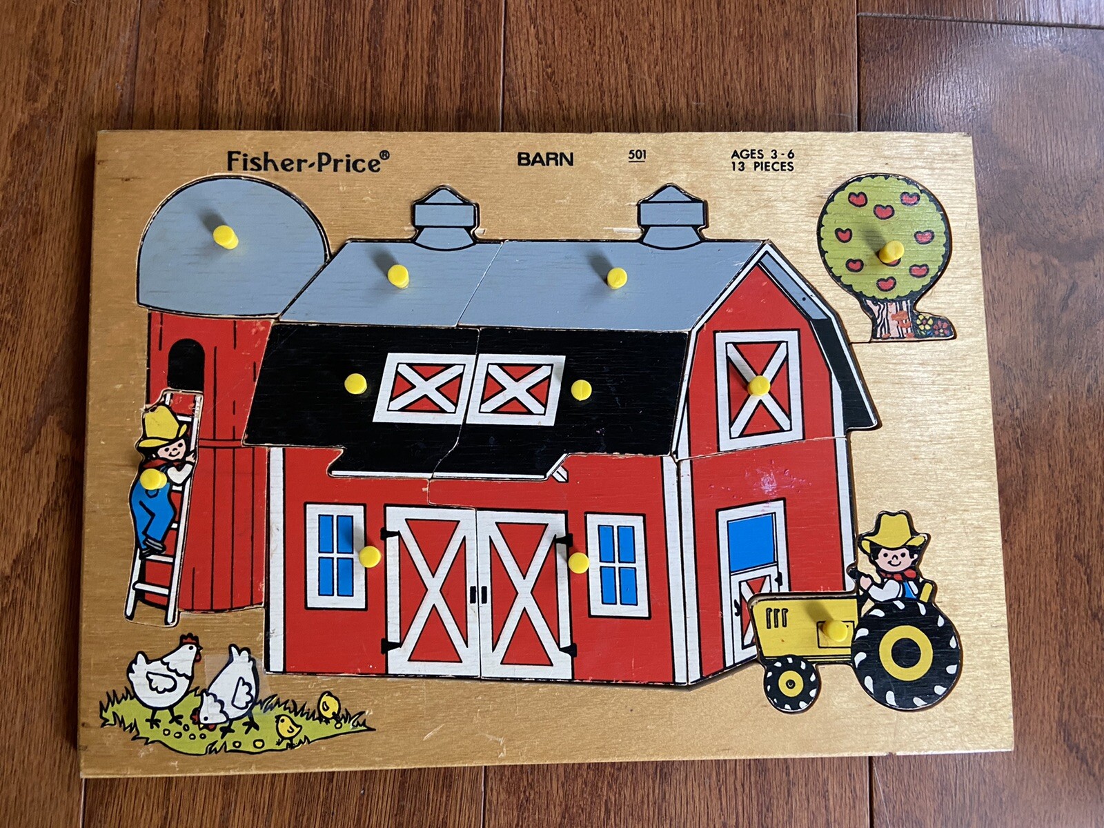 Trator de madeira - little farm - 1 ano, 2-4 anos, Brinquedos, Brinquedos  de Madeira, Primeiros Puzzles e Jogos - Bazar33