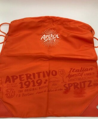 Aperol Spritz Drawstring Bag+BONUS Orange SET OF 3 Backpack NEW Summer Beach