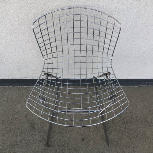 AUTHENTIC early KNOLL Harry BERTOIA chrome WIRE CHAIR pre-1986 U.S.A. made - Picture 2 of 10
