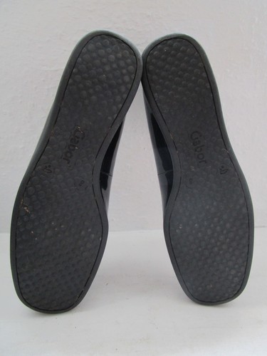 Vintage GABOR patent leather black shoes / flats, excellent cond, boxed UK 8 - Picture 8 of 13