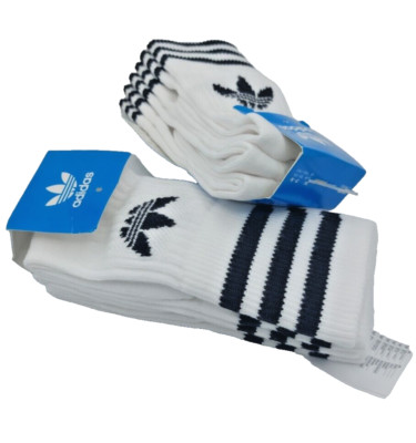 2X ADIDAS SOLID CREW SOCKEN UK 9,5 - 11,5 KINDER 3 PAAR B70