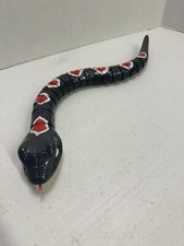 Zuru Robo Snake Gray w/ Red White Dots Slithering Snake Tested and Works 