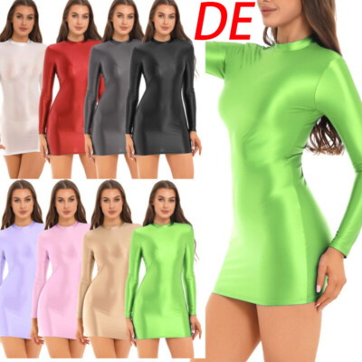 DE Damen Kleid Bleistift Bodycon Bandage Nachtwäschen Einteiler Clubwears Sexy