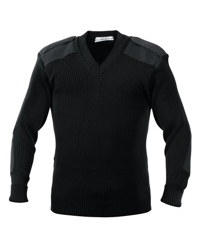 Pull col V acrylique style Rothco 6345 GI - OD au choix, noir et marine - Photo 1/4