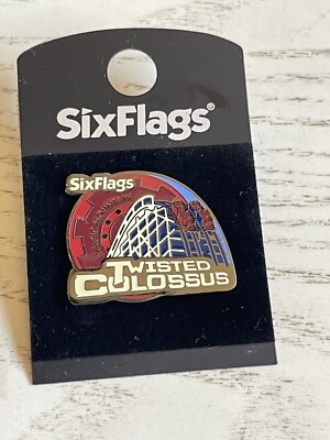 Six Flags Magic Mountain Exclusive 2023 Twisted Colossus Enamel Pin New