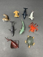 Sea Life Figure Toy 3 Inch Ocean Animals Plastic Set of 9 B