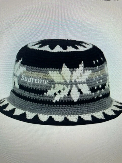 Supreme crochet crusher black Small/Medium S/M Cap Sold Out NWT FW21