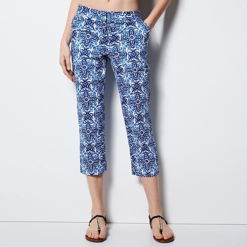 MILLY for DesigNation Capri PANTS Size: 4 (SMALL) New SHIP FREE Floral Cotton