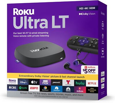 Roku Ultra LT 2021 HD Digital Streaming Device - Black