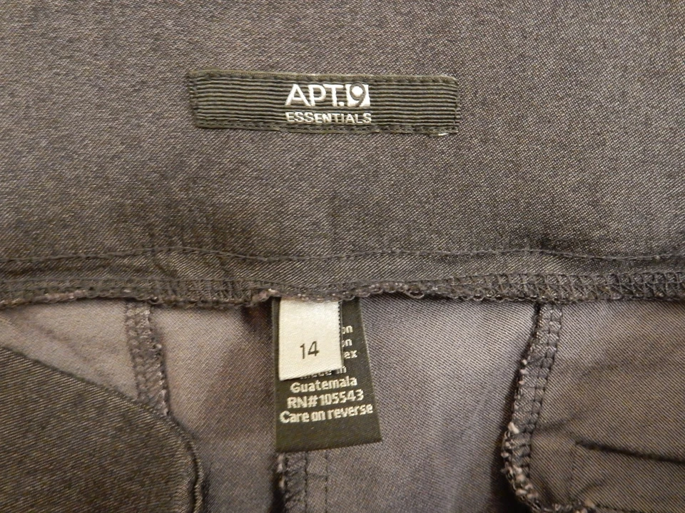 Apt. 9 Pantalones Clásicos Para Mujer - Gris Oscuro Talla: 14 Foto 2 de 3