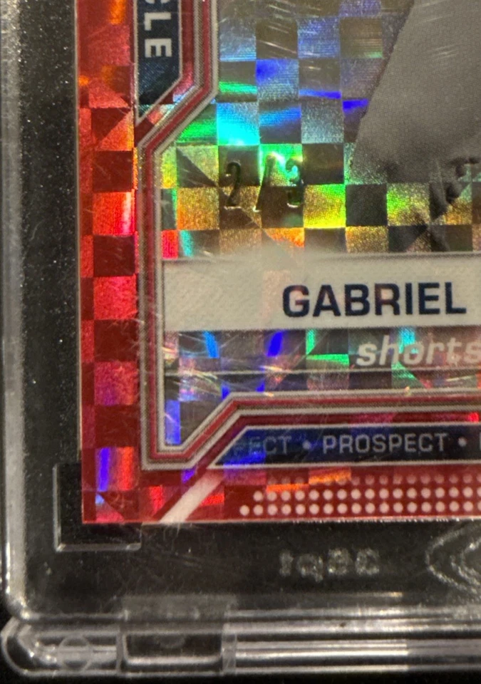 2021 Bowman Chrome X Red /3 X-Fractors #BCP180 Gabriel Rodriguez 1st Bowman - Image 3 of 4