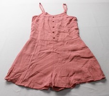 Abercrombie Kids Girl's Sleeveless Button Detail Romper AR8 Pink Size 9/10 NWT